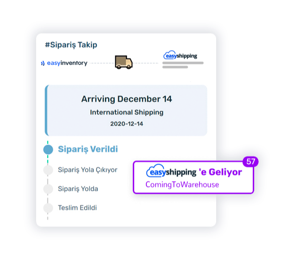 EasyCentral otomatik sipariş gönderim bilgileri
